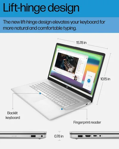 Miniatura 5 de HP Portátil de 17,3 pulgadas, Intel Core i5-1135G7 de 11ª generación, gráficos Intel Iris Xe, 8 GB de RAM, SSD de 512 GB, Windows 11 Home