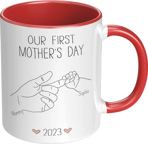 Miniatura 3 de Taza para el día de la madre para mamá de hija e hijo – Taza de café divertida para la mejor mamá del mundo – Regalo único de cumpleaños para esposa