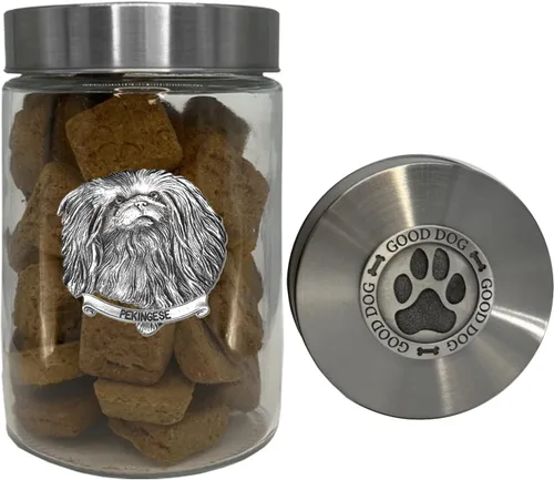 Miniatura 17 de Heritage Pewter Basset Hound Good Dog Treat Jar – Tarro de golosinas de 34 onzas con tapa hermética a rosca Regalo para propietarios de Basset