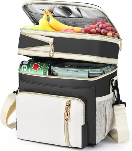 Miniatura 17 de Lonchera y bolsa de almuerzo para mujeres y hombres, lonchera grande aislada para adultos, a prueba de fugas, bolsa enfriadora para el trabajo
