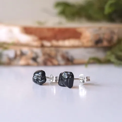 Miniatura 55 de Pendientes de tuerca de cristal de piedra natal aleternativa para mujer y hombre