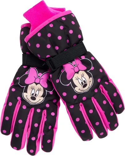 Miniatura 5 de Disney Juego de guantes de nieve aislados para niñas Minnie Mouse o Frozen Winter Hat bufanda y manoplas o guantes niño pequeño