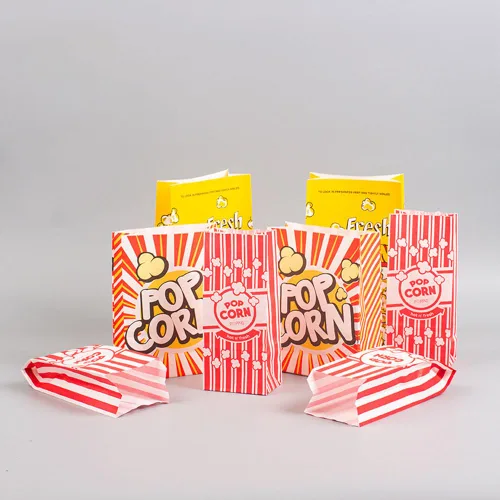 Miniatura 3 de 100 bolsas de palomitas de maíz de 1 onza, bolsas de palomitas de maíz resistentes a la grasa, contenedor de papel desechable para Navidad, Acción