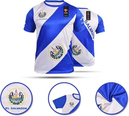 Miniatura 4 de Fury El Salvador Camiseta de Fútbol - El Salvador Camiseta de fútbol de El Salvador Jersey Hombres/Hombres/Mujeres/Unisex
