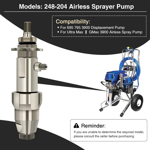 Miniatura 2 de 248204 16Y598 Bomba de pulverización sin aire para pulverizador Graco Ultra Max II 695 795 GMax 3900 Rociador de pintura sin aire, repuesto #