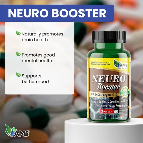 Miniatura 2 de America Medic & Science Neuro Booster (60 cápsulas) Suplemento nutricional para la salud cerebral Píldoras de vitaminas para una mejor memoria