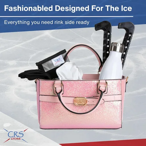Miniatura 111 de CRS Cross Rink Side Tote. Ice Skating Accessory Bag-Figure Skating, Roller, Inline Skaters, Dance, Cheer.Organizes Guards Water Bottle Phone