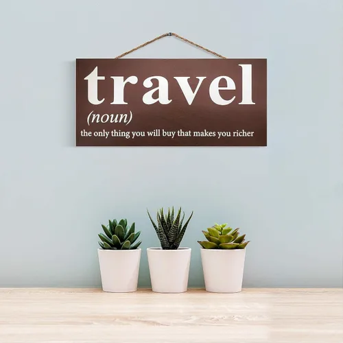 Miniatura 7 de Cartel de viaje, lo único que comprarás que te hace más rico, decoración de regalos de viaje y colgante de pared, fabricado en Estados Unidos