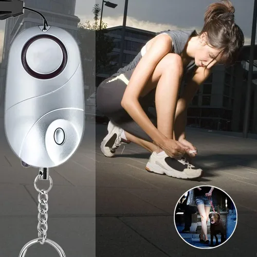 Miniatura 8 de Paquete de 6 sirenas de alarma personal de emergencia de autodefensa con luces LED, alarma de seguridad para mujeres, niños y ancianos (multicolor)