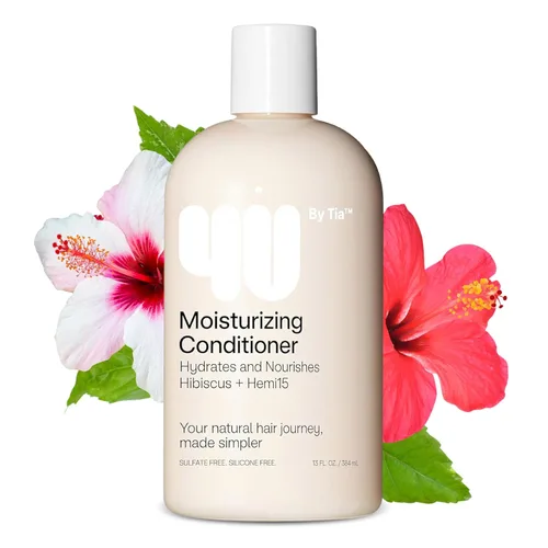 4U by Tia Acondicionador hidratante para cabello rizado, acondicionador nutritivo para cabello rizado, rizado y rizado, fabricado con Hemi15 e