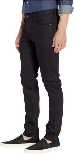 Miniatura 2 de Sin marca la marca apretado en 11 oz sólido negro elástico Selvedge