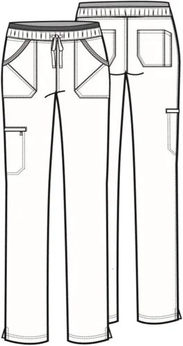 Miniatura 4 de Iflex by Cherokee Scrubs for Women, Drawstring Tapered Leg Scrub Pants CK010