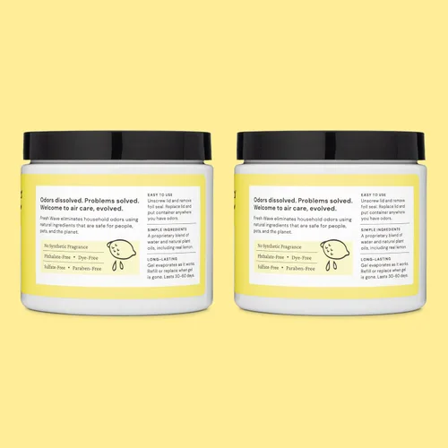 Miniatura 7 de Fresh Wave Gel eliminador de olores de limón, 15 onzas, paquete de 2 – Absorbentes de olores más seguros para el hogar, eliminador de olores natural
