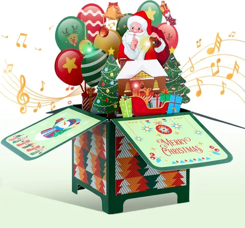 Miniatura 12 de D4DREAM Tarjeta musical de Acción de Gracias con luz, tarjetas y sobres de Acción de Gracias 3D para adultos, niños, novio, novia, decoración