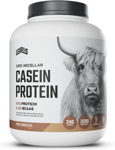 Levels - Proteína de caseína micelar 100% sin hormonas, chocolate, 4 libras