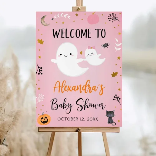 Miniatura 17 de Letrero de bienvenida personalizado para baby shower, letrero de bienvenida para baby shower con osito de peluche, póster personalizado de osito