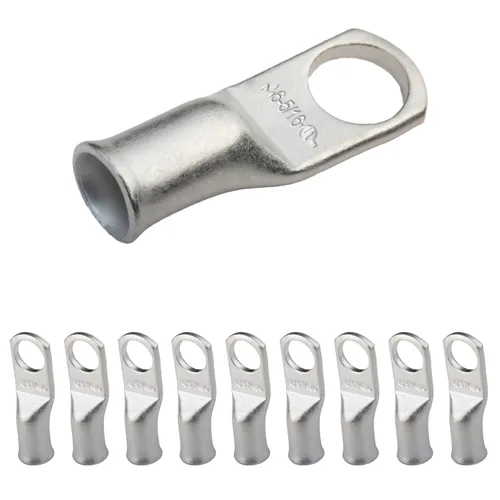 Miniatura 219 de SELTERM 5 piezas terminales de cable de cobre estañado 1/0 AWG perno de 1/2", extremos de cable de batería, terminales de anillo, conectores