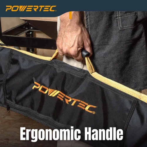 Miniatura 6 de Bolsa de riel guía de sierra de pista de 59" POWERTEC 71411 para Makita y DEWALT, con acolchado de doble cara para colocación segura del riel