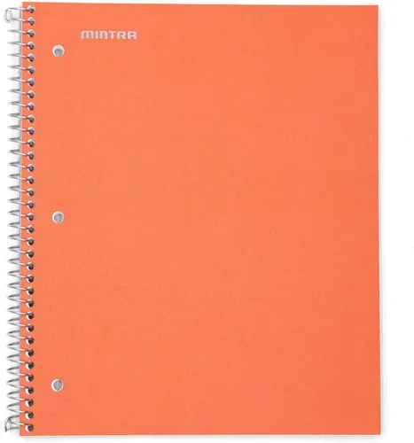 Miniatura 12 de Mintra Office Cuadernos de espiral duraderos, 1 materia, (rosa primavera, amarillo sol, hielo ártico, rayas anchas, paquete de 3)