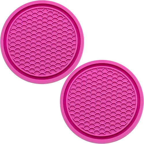 Miniatura 28 de 2 piezas posavasos para portavasos de automóvil, posavasos universales antideslizantes para portavasos de automóvil, 2.75 pulgadas posavasos