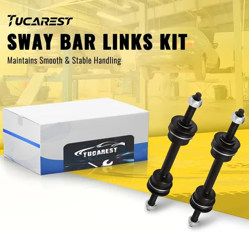 Miniatura 2 de TUCAREST Enlace estabilizador de barra estabilizadora delantera, 2 piezas, K750362 (para modelos 4WD) compatible con Fo-rd F-150 2009-2020