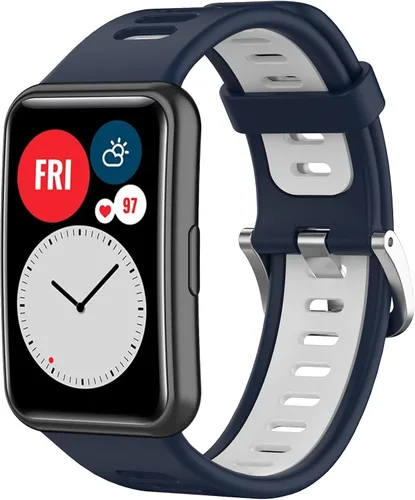 Miniatura 9 de BabyValley Compatible con Huawei Watch Fit Special Edition B39 Smart Watch, correa ajustable de dos tonos de repuesto transpirable para Huawei Watch