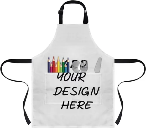Miniatura 16 de Cozeyat Delantales de cocina para niños y niñas, delantales de pintura con bolsillos, delantales ligeros con correa ajustable