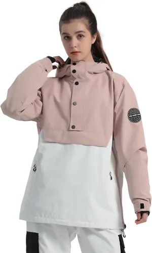 Miniatura 15 de GSOU SNOW - Chaqueta de esquí para mujer, abrigo de nieve, impermeable, cortavientos, chaqueta de snowboard, aislada, cálida, para invierno