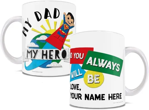 Miniatura 9 de Trend Setters Superman – Dad – Con licencia oficial – Taza de cerámica blanca de 11 onzas – perfecta para regalar o coleccionar WMUG795