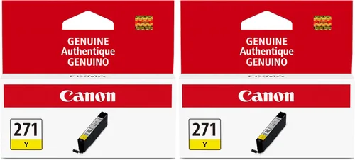 Canon CLI-271 Amarillo compatible con impresoras TS5020, TS6020, TS8020, TS9020 (paquete de 2)