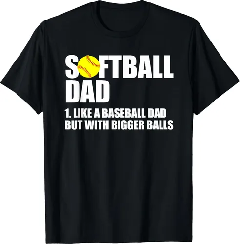 Miniatura 2 de Camiseta divertida de softball Dad Definition, Negro, S