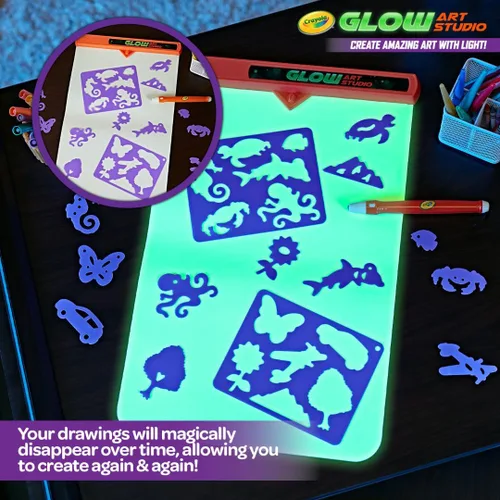 Miniatura 3 de Crayola Glow Art Studio, juguetes que brillan en la oscuridad, regalos para niños y niñas a partir de 6 años