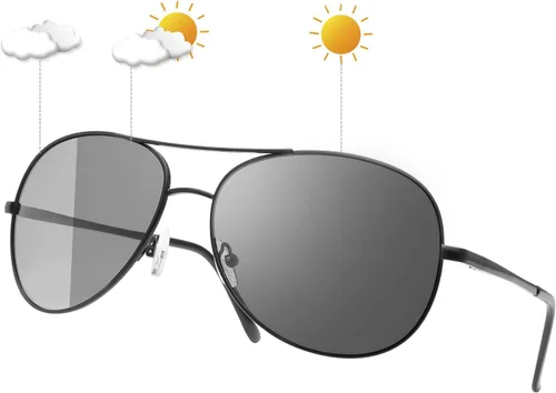Miniatura 10 de Gafas de sol polarizadas fotocrómicas para hombre Al-Mg marco de metal gafas de conducción deportivas protección UV400 gafas antirreflejos