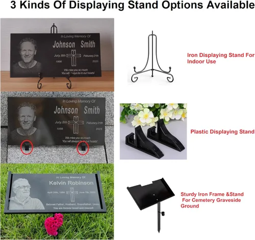 Miniatura 6 de lápida, lápidas para tumbas, placa conmemorativa personalizada, marcadores de tumba para cementerio, piedra conmemorativa para un ser querido
