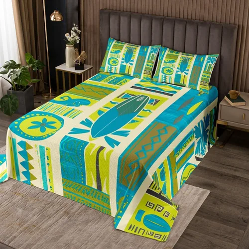 Miniatura 12 de Erosebridal Juego de edredón étnico bohemio, tamaño individual, estilo occidental, bohemio, azteca, del suroeste, juego de ropa de cama exótica