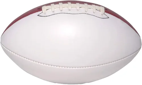 Miniatura 8 de Balón de fútbol americano en blanco para autógrafos de tamaño reglamentario completo de 30 cm Tamaño oficial 9 Balón de trofeo de fútbol