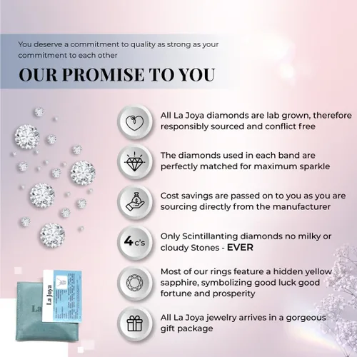 Miniatura 4 de Lab Grown Five Stone Diamond Rings for Women 10K Solid Yellow and White Gold Certified 14-1 CT. TW. Diamond Anniversary Bands and Wedding Rings