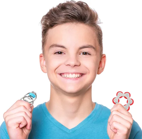 Miniatura 4 de Hicarer El juego de 8 piezas de juguetes para ansiedad incluye 4 cadenas de rodillos flippy y 4 cadenas de bicicleta de seis rodillos, regalos