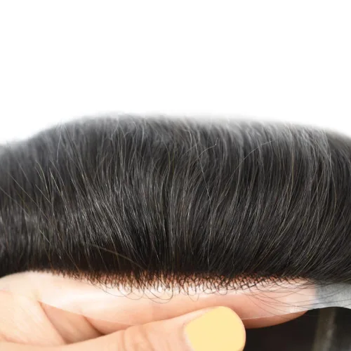 Miniatura 3 de LYRICAL HAIR Toupee - Sistema de cabello de repuesto para hombre, monofilamento para hombre, tupé fino, monofilamento, piel de polietileno