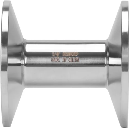 Miniatura 2 de DERNORD Tubo de carrete sanitario, 3/4 de pulgada de diámetro exterior, 2 pulgadas de longitud, acero inoxidable 304, abrazadera triple de 1.5