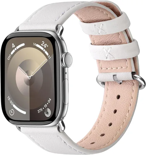 Miniatura 10 de Fullmosa Correa compatible con Apple Watch de cuero rojo de 1.65, 1.61, 1.58, 1.5 pulgadas, correa para iWatch para Series ultra3/2/1 SE3/2/1