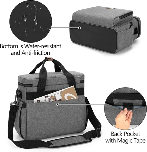 Miniatura 4 de CURMIO Bolsa de viaje para cafetera, compatible con Keurig K-Mini o K-Mini Plus, funda de transporte para cafetera de una sola porción con múltiples