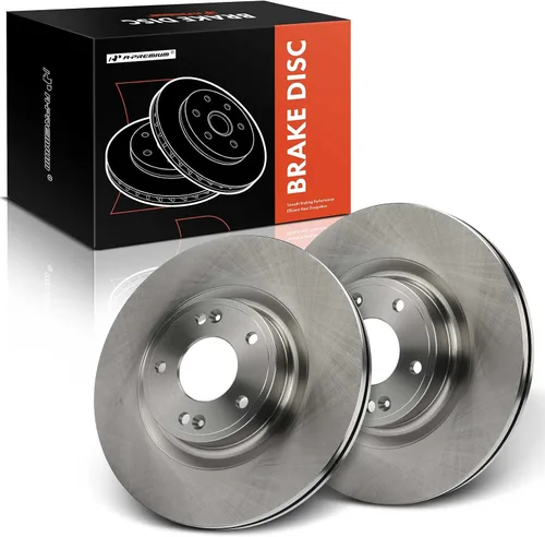 Miniatura 9 de A-Premium Rotores de freno de disco delanteros perforados y ranurados de 12.6 pulgadas (12.598 in) compatibles con los modelos Hyundai Genesis Coupe