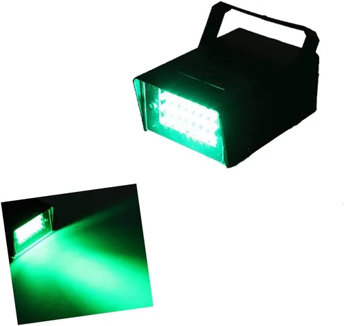 Luces estroboscópicas LED verdes ajustables con control de velocidad para escenario, luces estroboscópicas de baile con 24 LED superbrillantes,