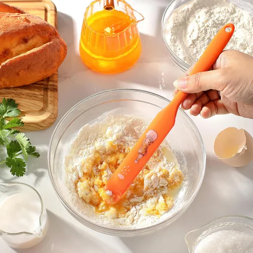 Miniatura 6 de 5 piezas de juego de espátulas de silicona de goma, DQELFA espátulas resistentes al calor de grado alimenticio para uso en la cocina, para cocinar