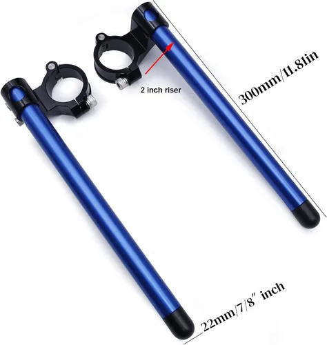 Miniatura 2 de Kit de montaje de abrazadera de tubo de horquilla CNC de 7/8 pulgadas de 0.866 in, con clip en manillares, reemplazo de elevador de 1.5 pulgadas