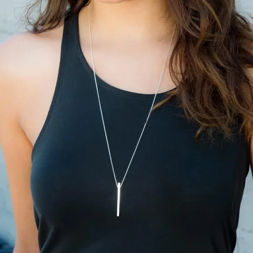 Miniatura 4 de Silpada Minimalist Vertical Bar Pendant in Sterling Silver
