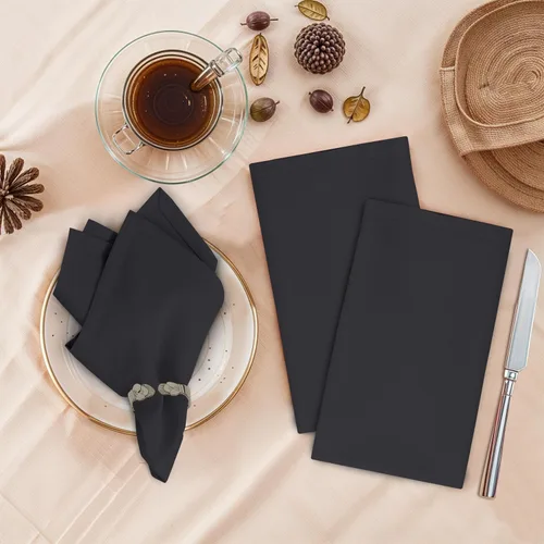 Miniatura 2 de Ruvanti - Servilletas de tela, paquete de 6, 45x45 centímetros, 100% algodón, lavables, suaves y absorbentes, perfectas para bodas, cenas de Belleza