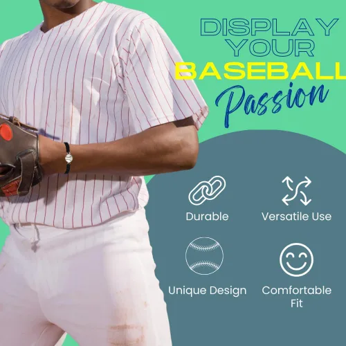 Miniatura 3 de Sportybella - Pulsera de béisbol, joyería de béisbol, pulsera de béisbol trenzada ajustable, regalos de béisbol, accesorios de béisbol