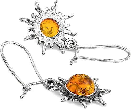 Miniatura 2 de Ian and Valeri co. Amber Sterling Silver Sun Earrings